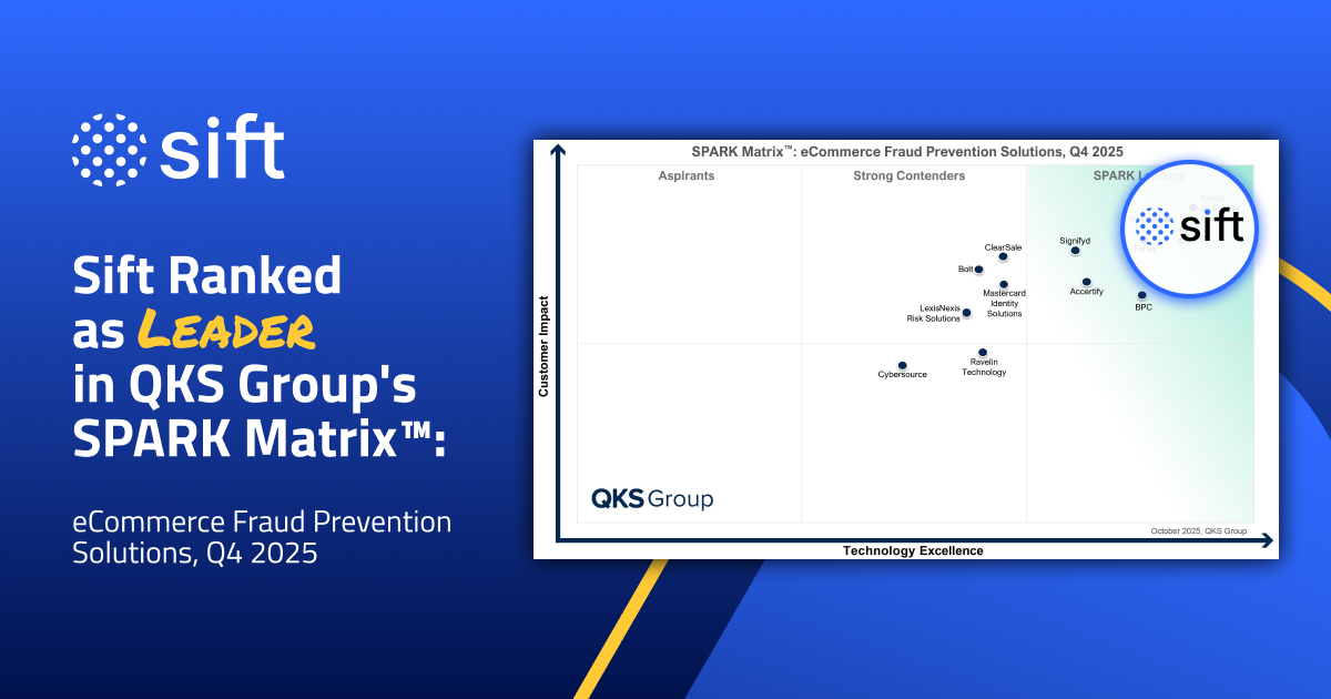 QKS Group Report Sift Named A Leader In ECommerce Fraud Prevention QKS Group Report Sift Named A Leader In ECommerce Fraud Prevention